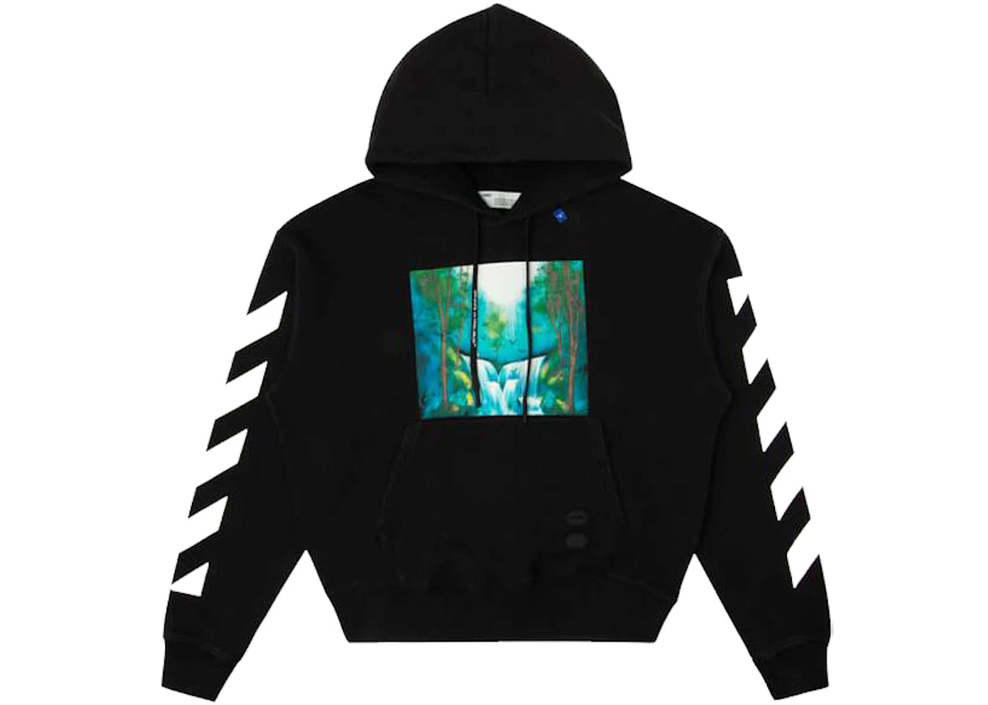 OFF-WHITE Diag Waterfall Hoodie Black/Multicolor