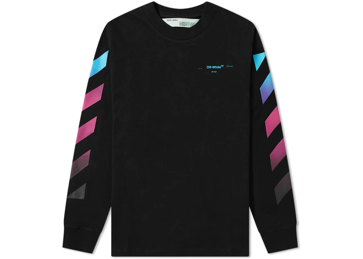 OFF-WHITE Diagonal Gradient L/S Tee Black