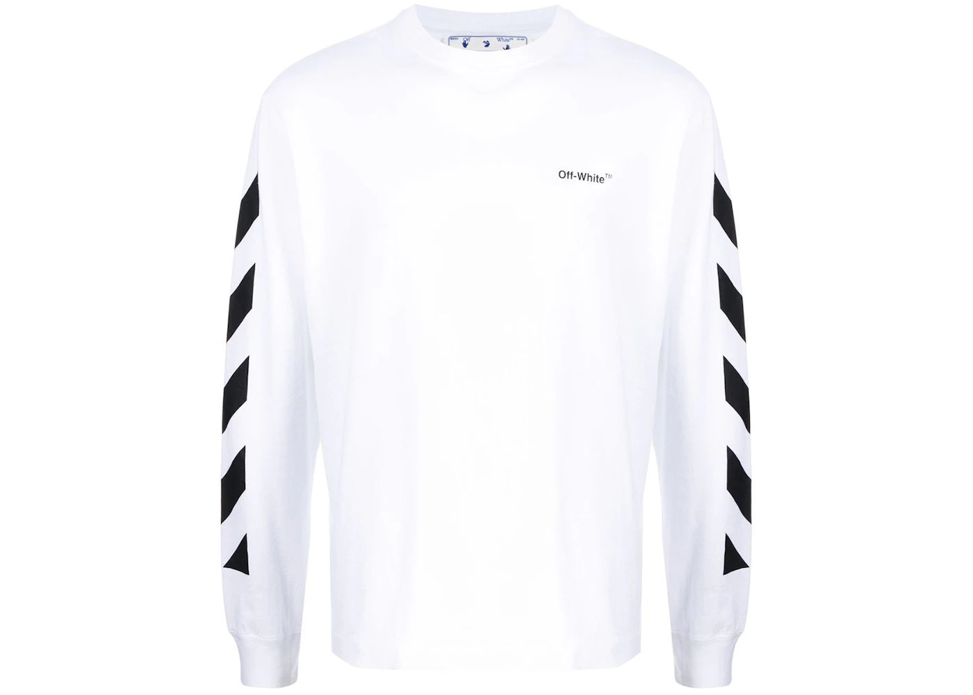 OFF-WHITE Diagonal Helvetica Long Sleeve T-Shirt White/Black