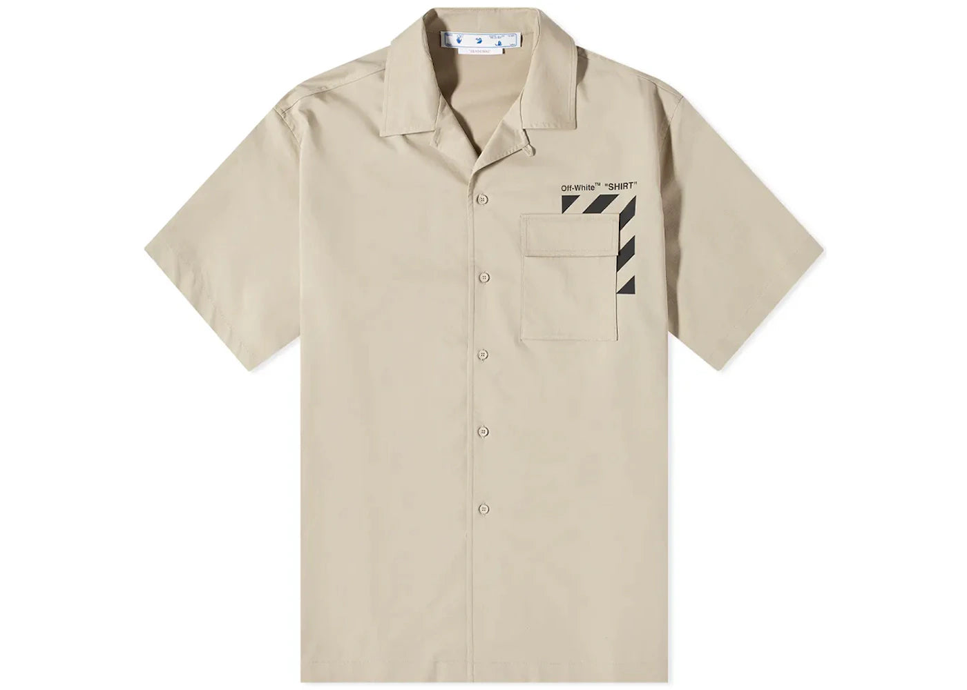 OFF-WHITE Diagonal Pocket Vacation Shirt Dark Sand/Black