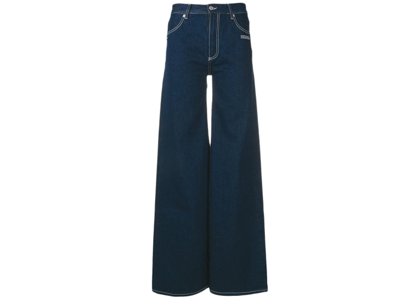 OFF-WHITE Flared Wide Leg Denim Jeans Blue