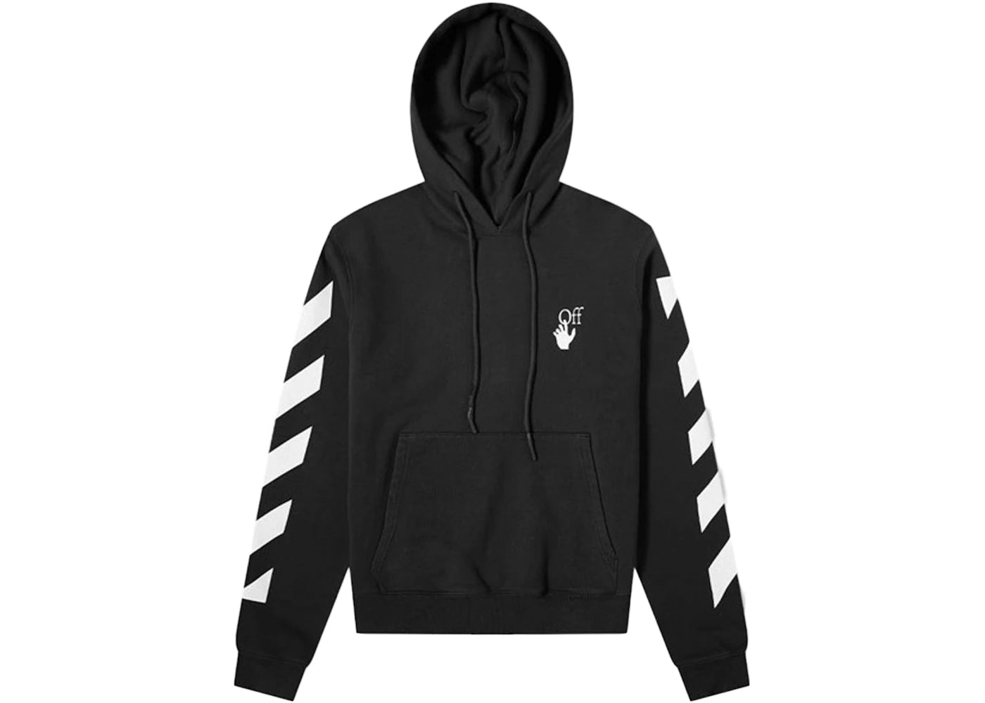 OFF-WHITE Diagonal Stripes Hoodie Black