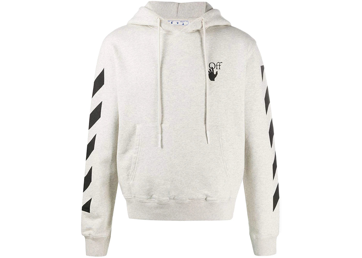 OFF-WHITE Diagonal Stripes Hoodie Grey