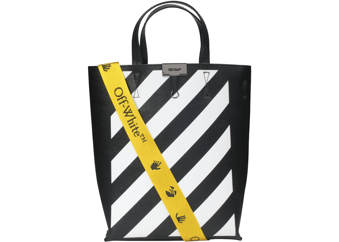 OFF-WHITE Diagonal Tote Bag Black/White