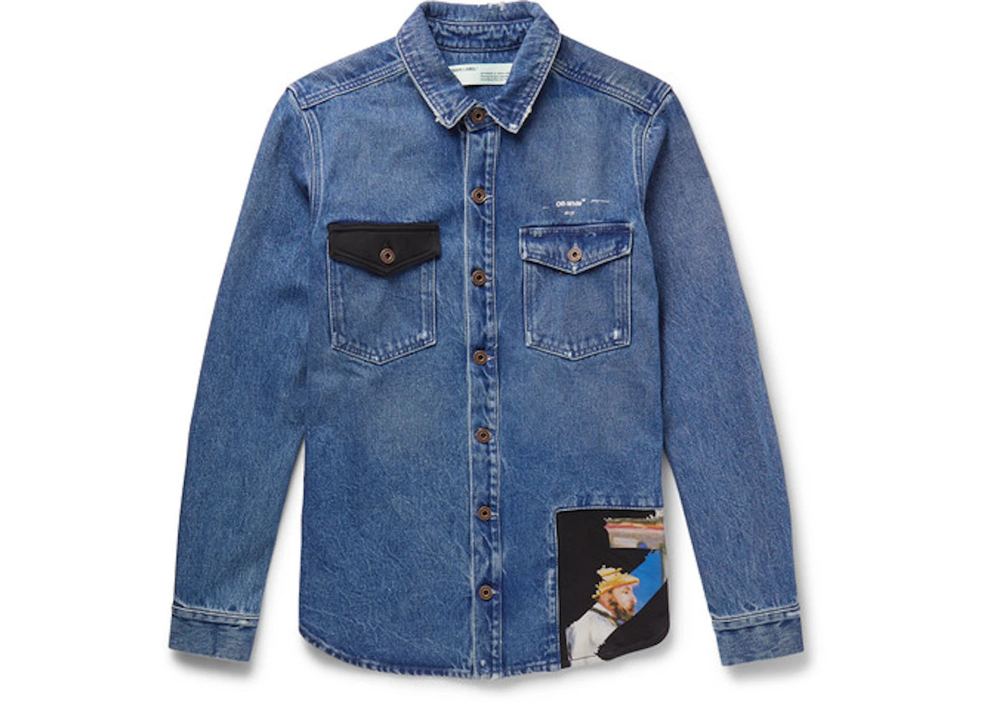 OFF-WHITE Distressed Denim Western Shirt Indigo