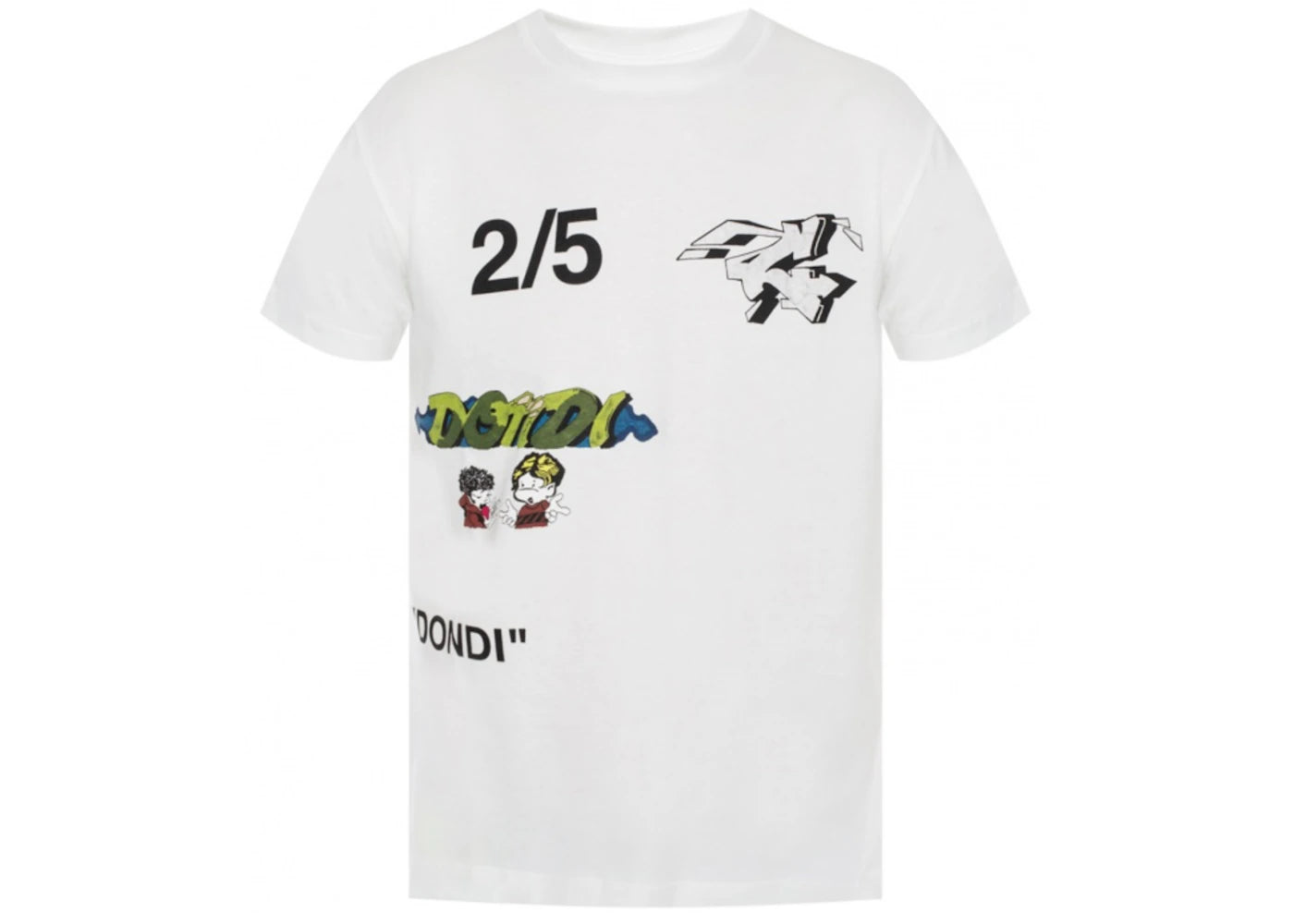 OFF-WHITE Dondi Graffic White Print 2/5 T-shirt White