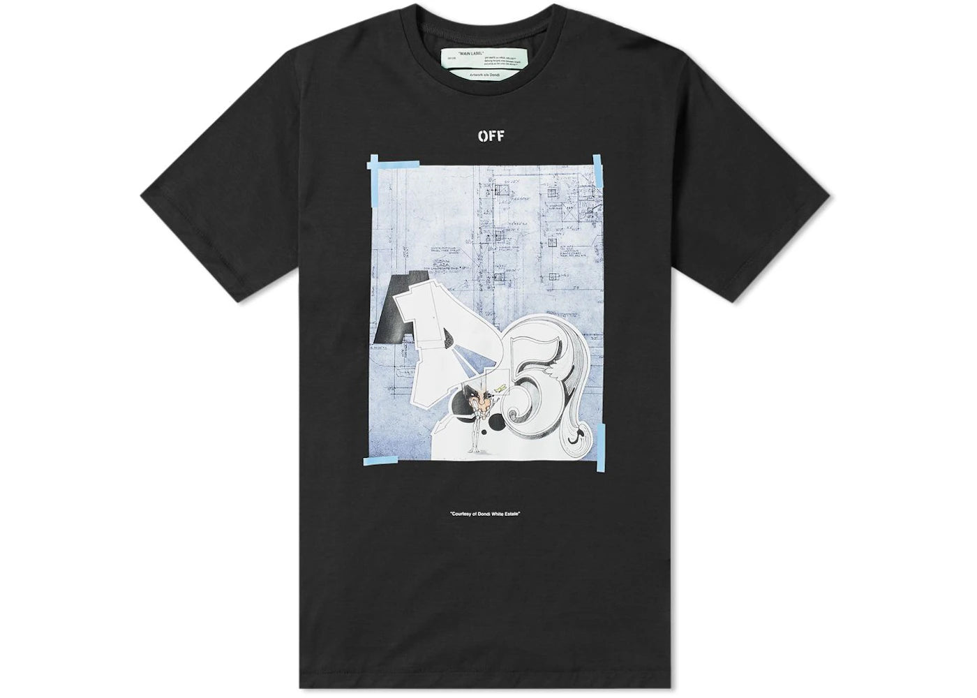 OFF-WHITE Dondi White Square T-Shirt Black/Multicolor