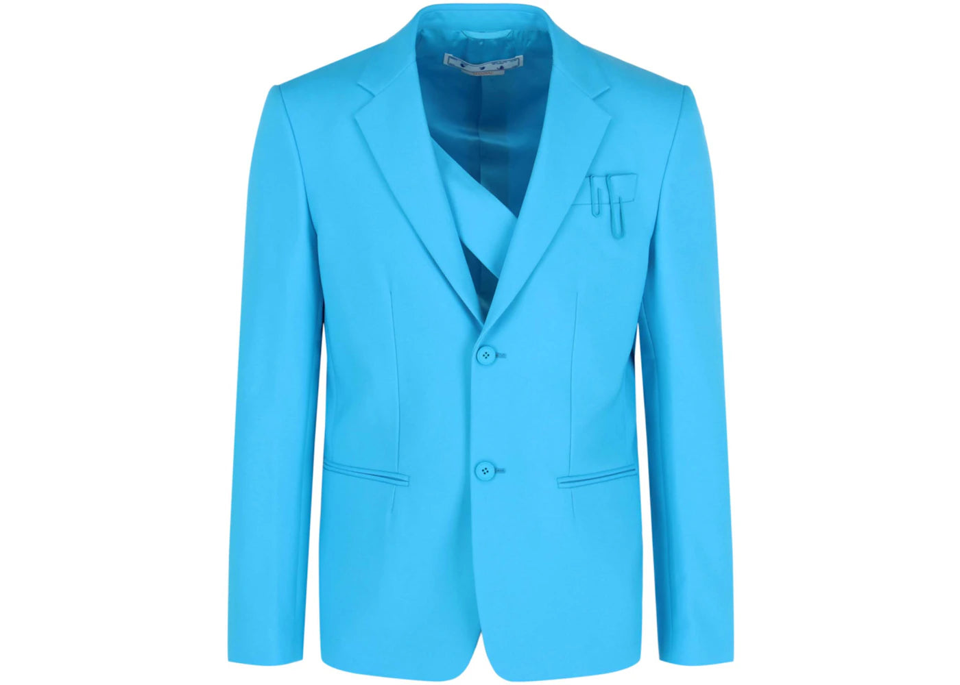OFF-WHITE Double Pap 2butt Drill Blazer Blue