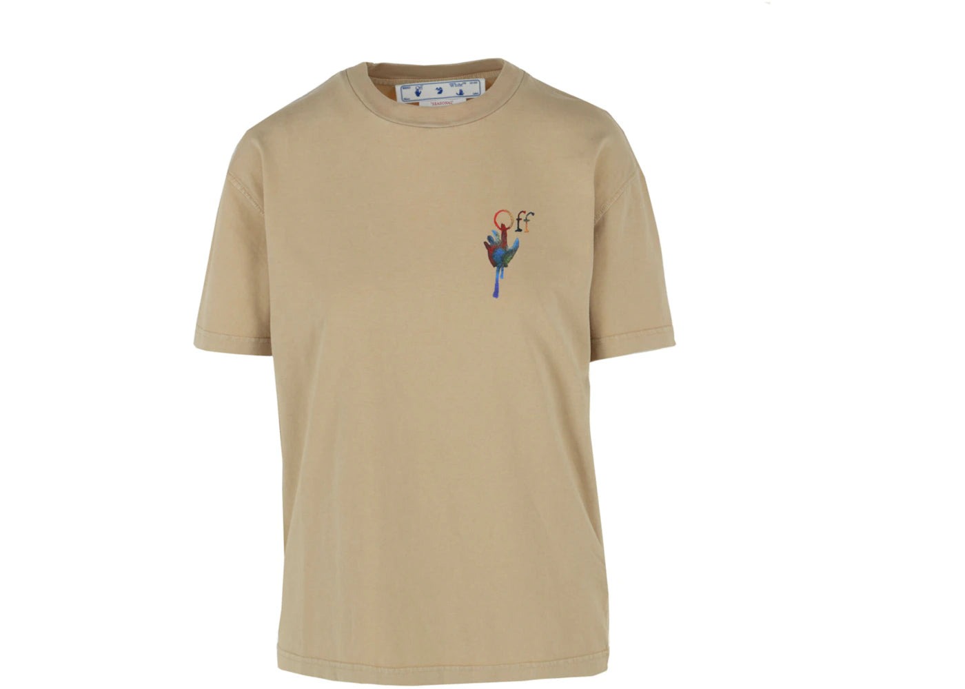 OFF-WHITE Draining Man Logo T-shirt Camel