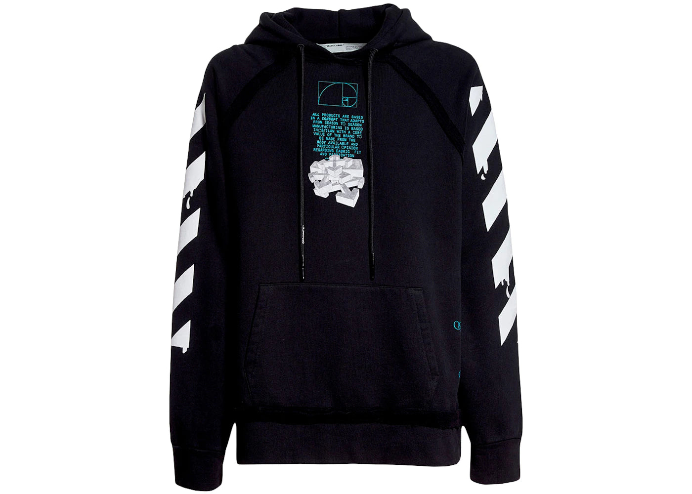 OFF-WHITE Dripping Arrows Incompiuto Hoodie Black/White