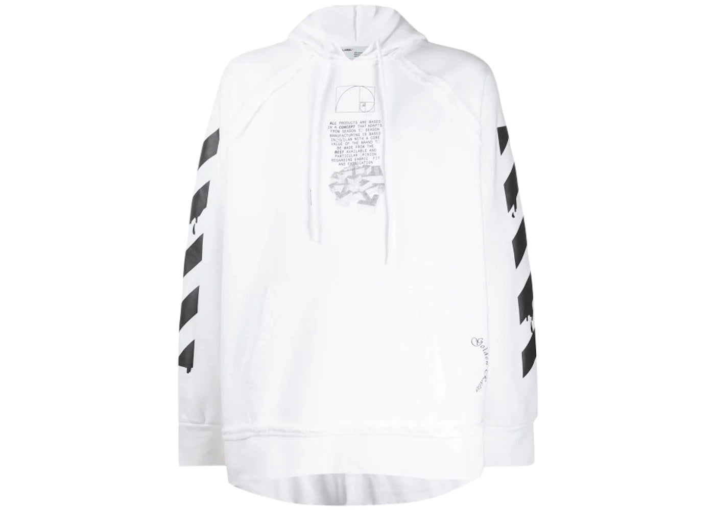 OFF-WHITE Dripping Arrows Incompiuto Hoodie White/Multicolor