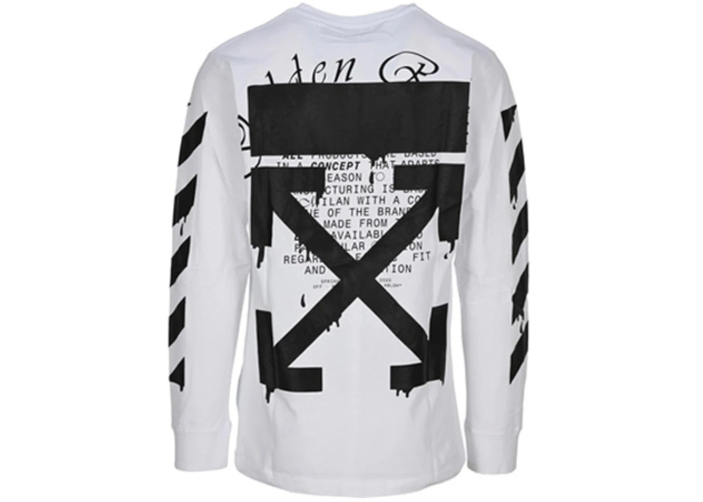 OFF-WHITE Dripping Arrows Print Cotton T-Shirt White