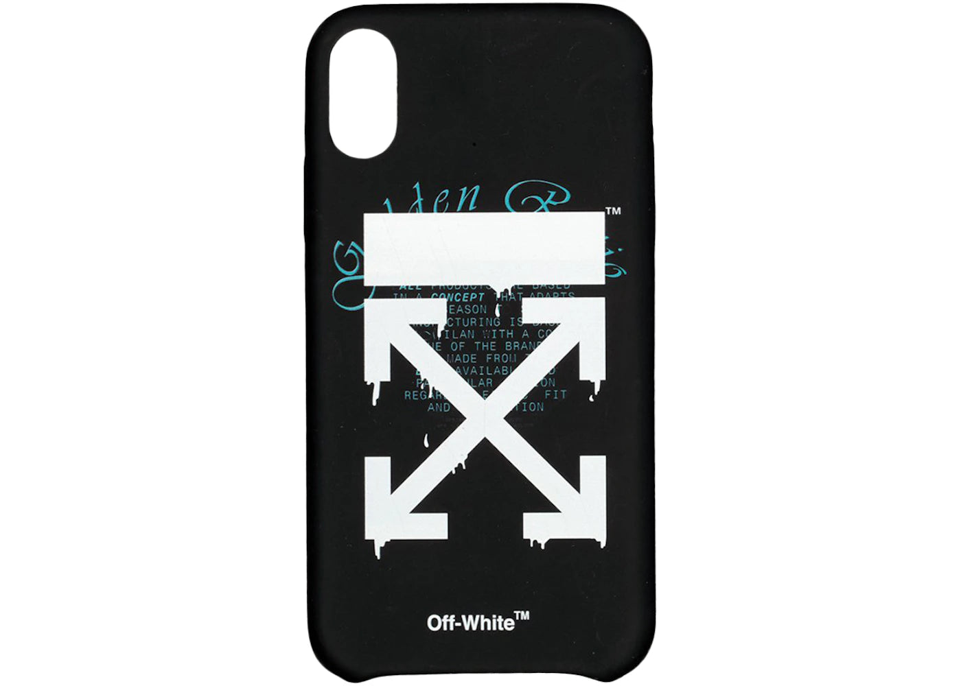 OFF-WHITE Dripping iPhone XS Case Black/White