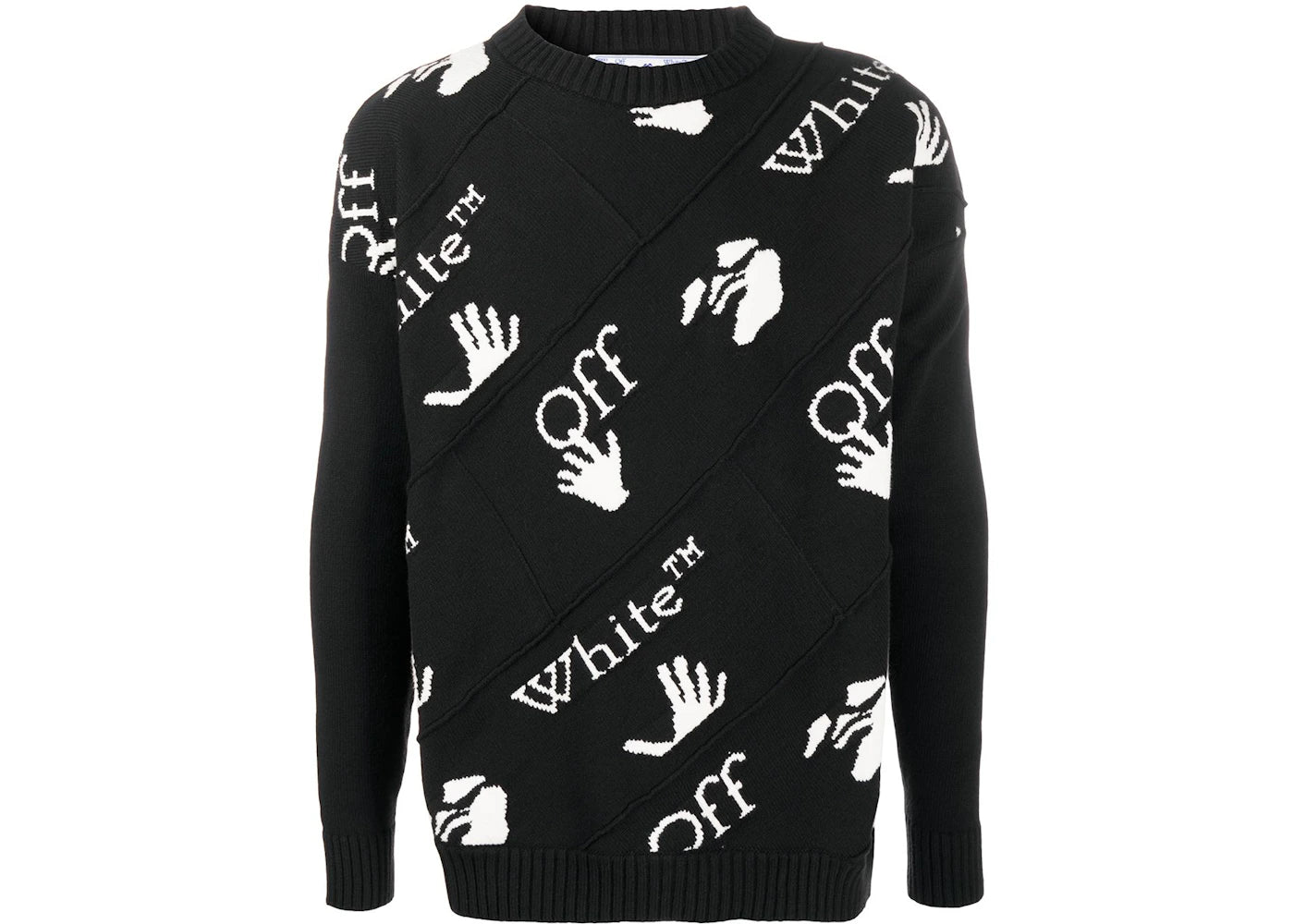 OFF-WHITE Drowning Crewneck Sweater Black/White