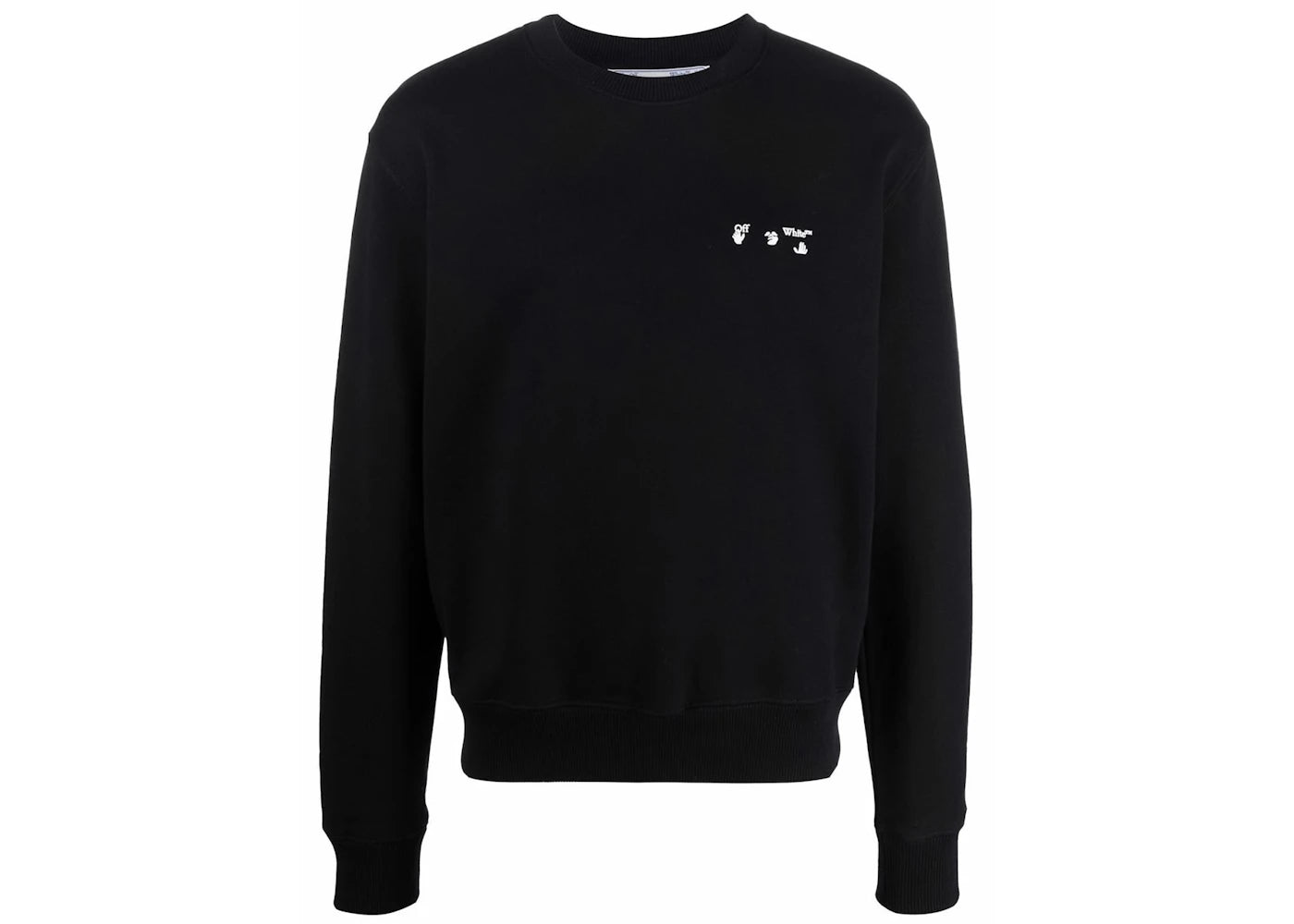 OFF-WHITE Drowning Man Logo Crewneck Black