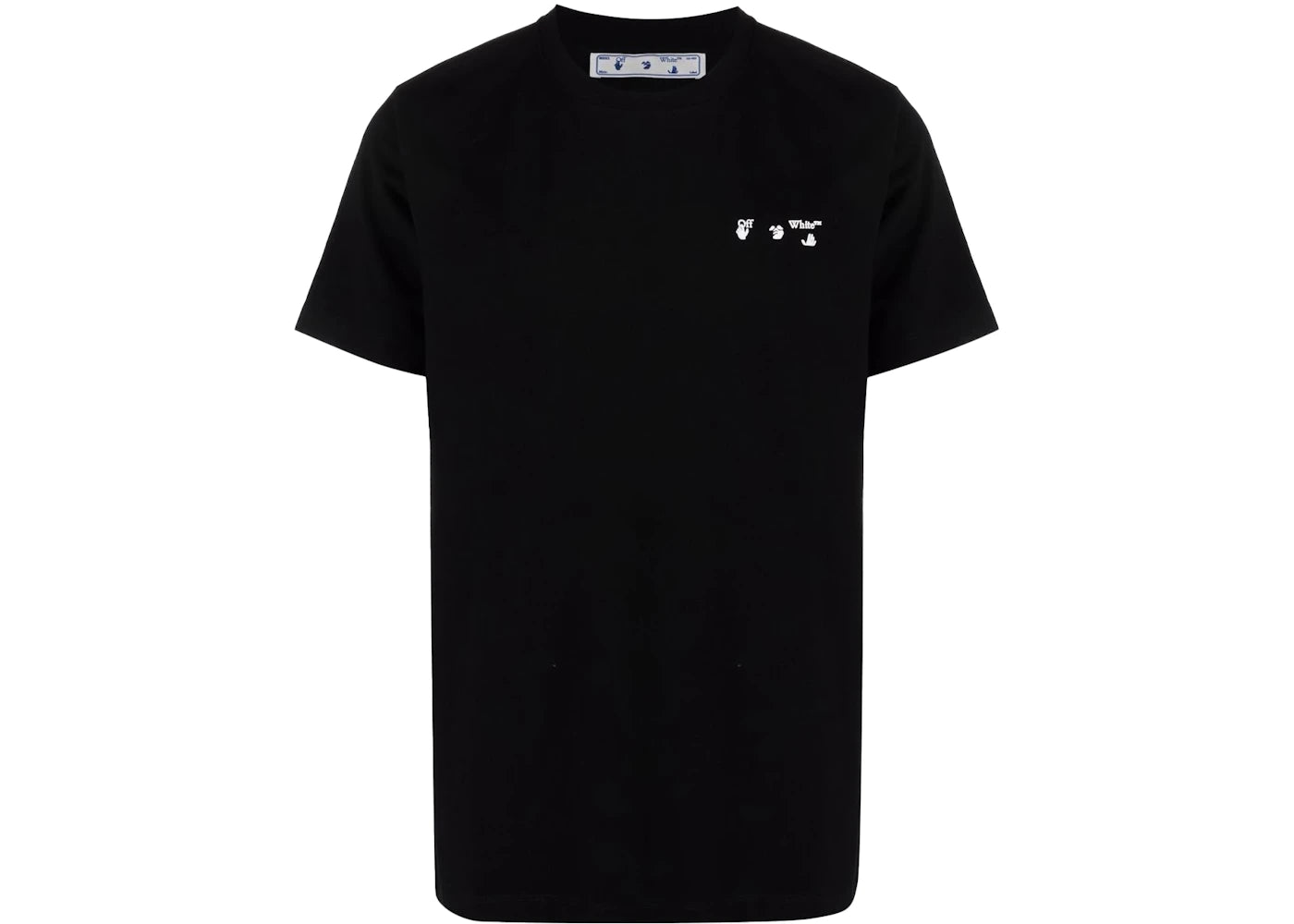 OFF-WHITE Drowning Man Logo Print Slim Fit T-Shirt Black White