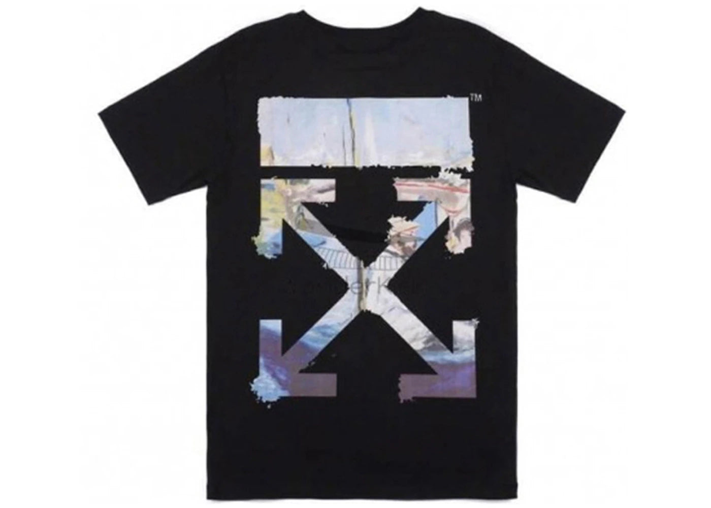 OFF-WHITE Edouard Manet Boat Studio Claude Monet Arrows Oversized Fit T-Shirt Black Multi