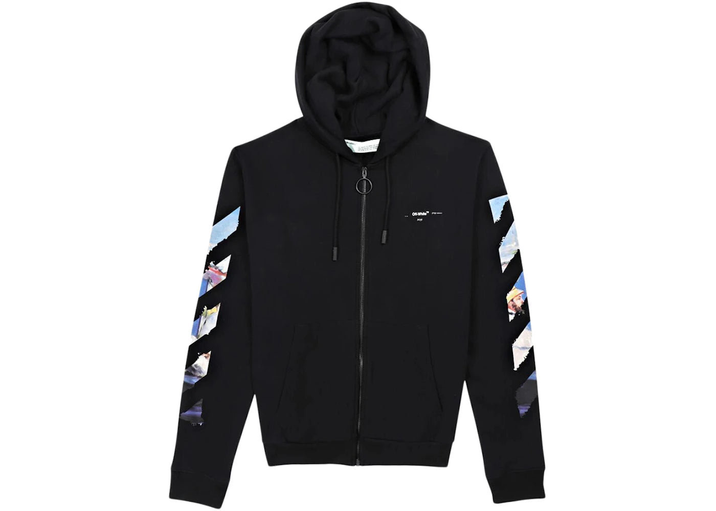 OFF-WHITE Edouard Manet Floating Studio Arrows Zip Up Hoodie Black/Multi