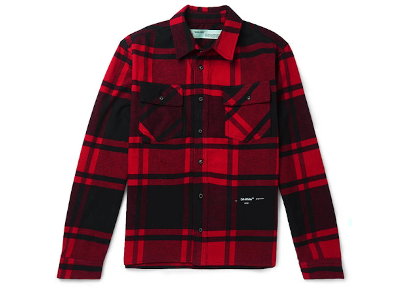 OFF-WHITE Embellished Checkered Flannel Shirt Black/Red/White