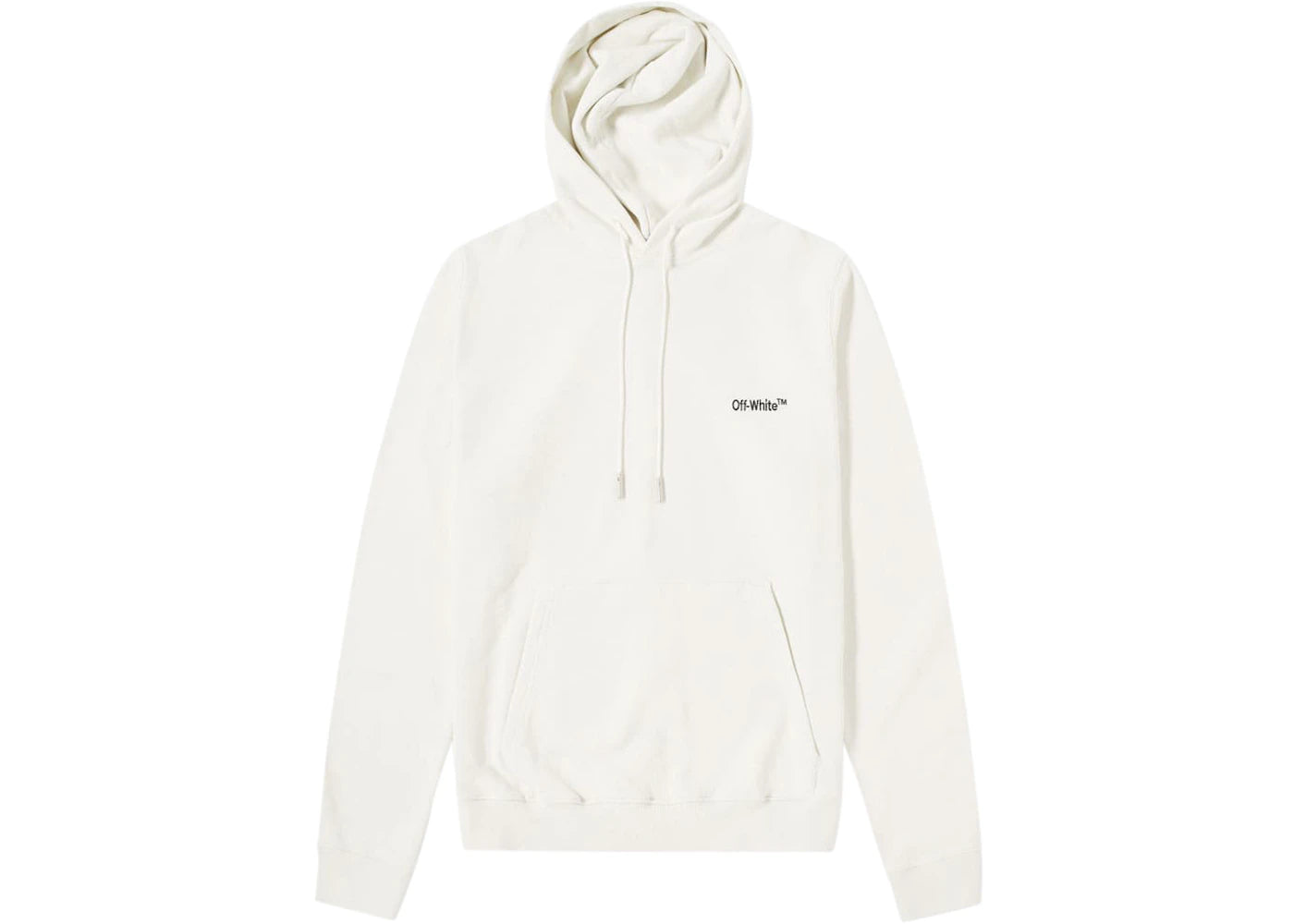 OFF-WHITE Embroidered Logo Hoodie White