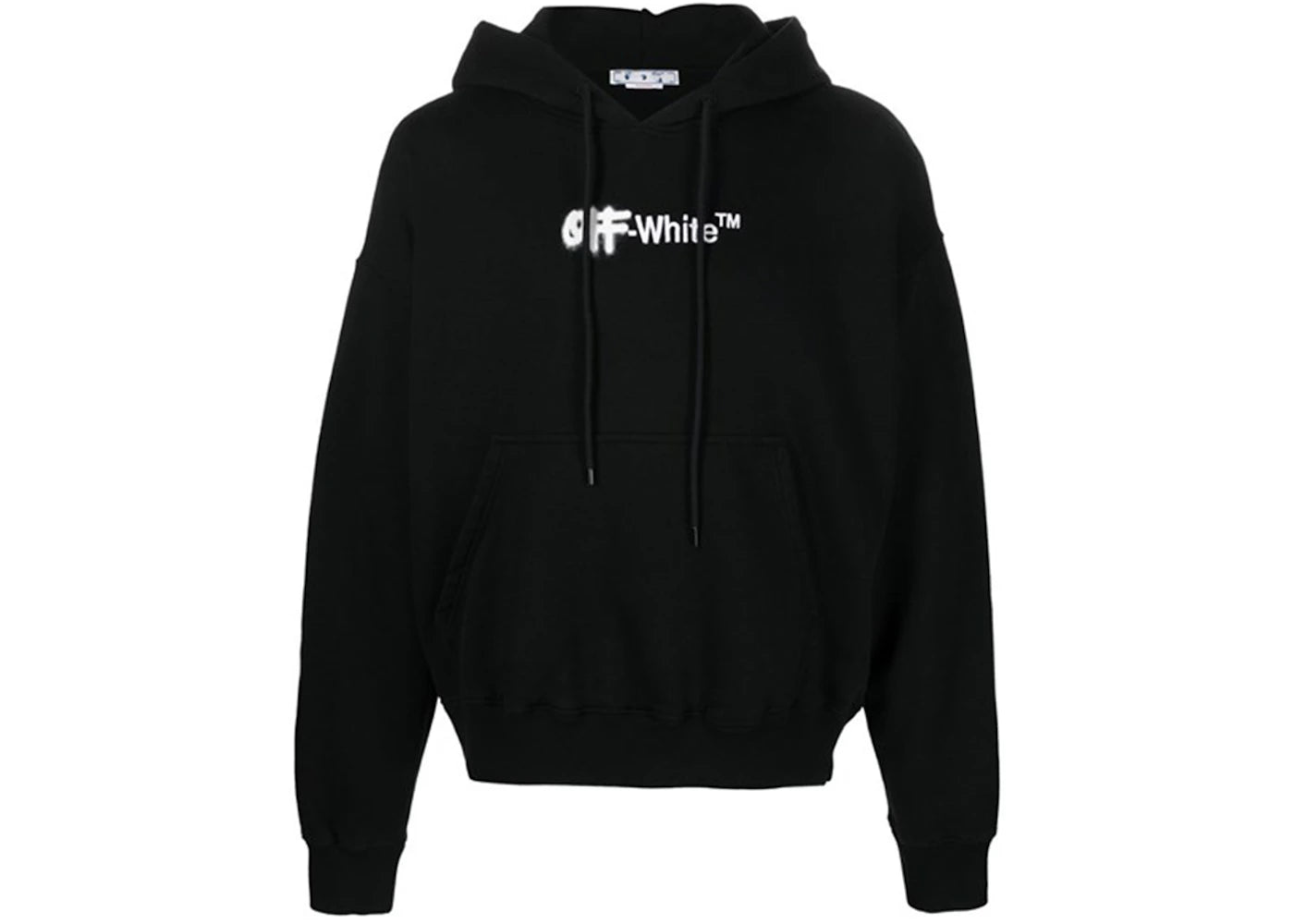 OFF-WHITE Embroidered Spray Helvetica Skate Hoodie Black/White