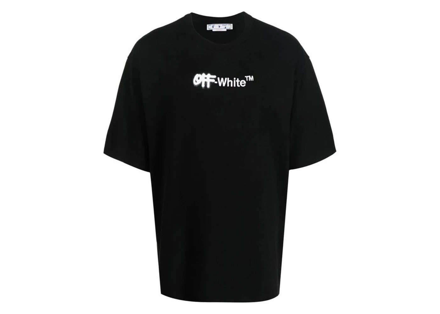 OFF-WHITE Embroidered Spray Helvetica Skate Tee Black/White