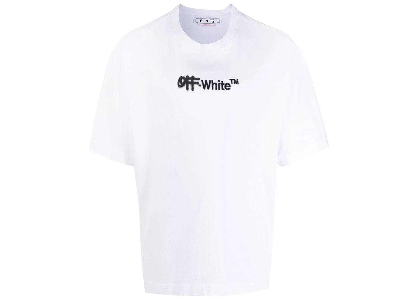 OFF-WHITE Embroidered Spray Helvetica Skate Tee White/Black