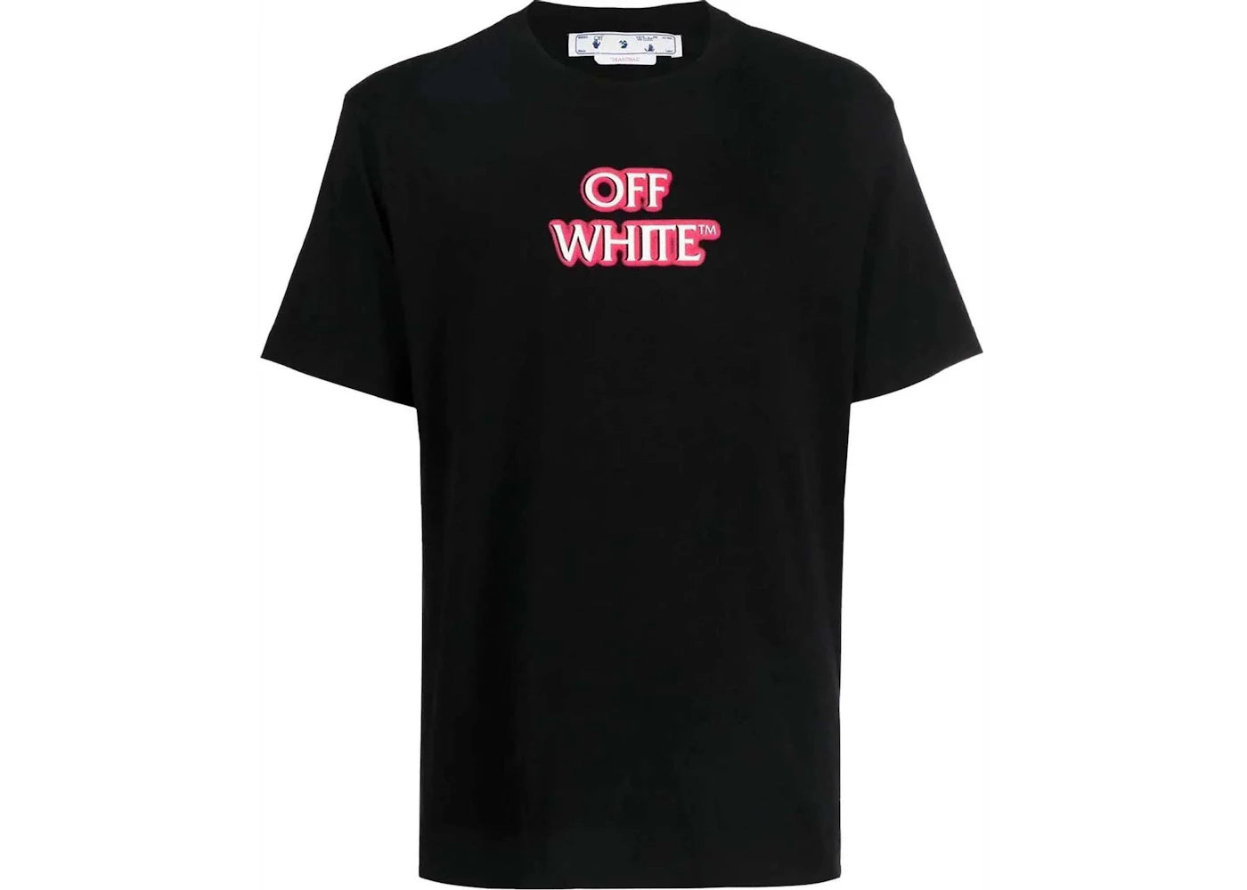 OFF-WHITE Emotion Neon Slim Tee Black/Pink Fluo