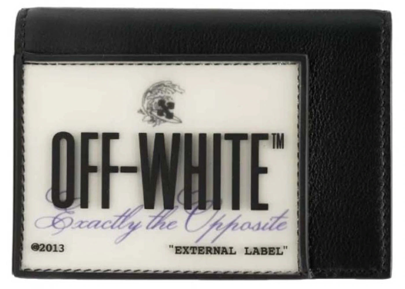 OFF-WHITE Exactly The Opposite "EXTERNAL LABEL" Wallet Black