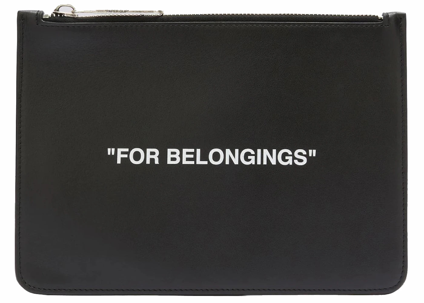 OFF-WHITE "FOR BELONGINGS" Pouch Black