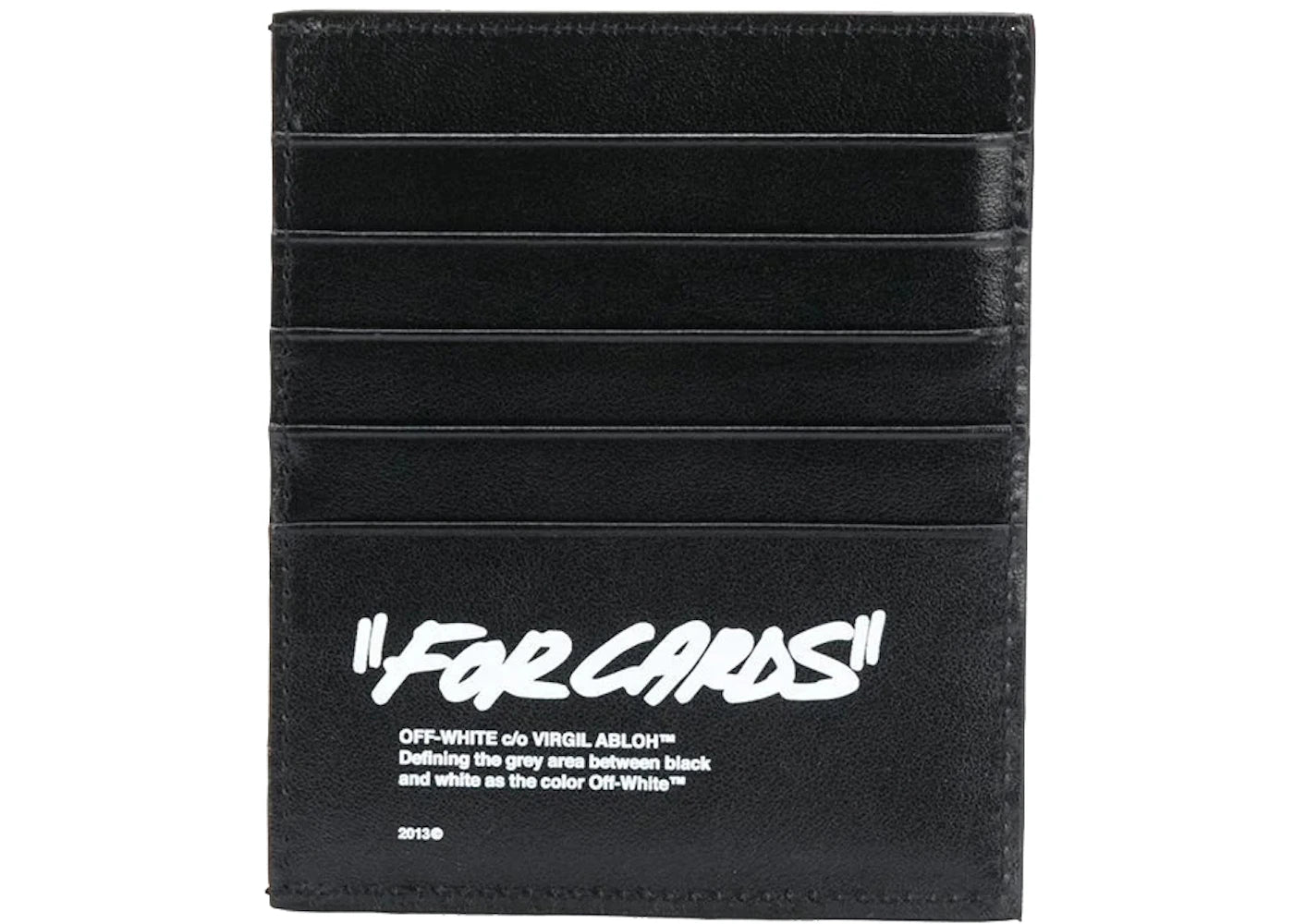 OFF-WHITE "FOR CARDS" Quote Print Cardholder Black