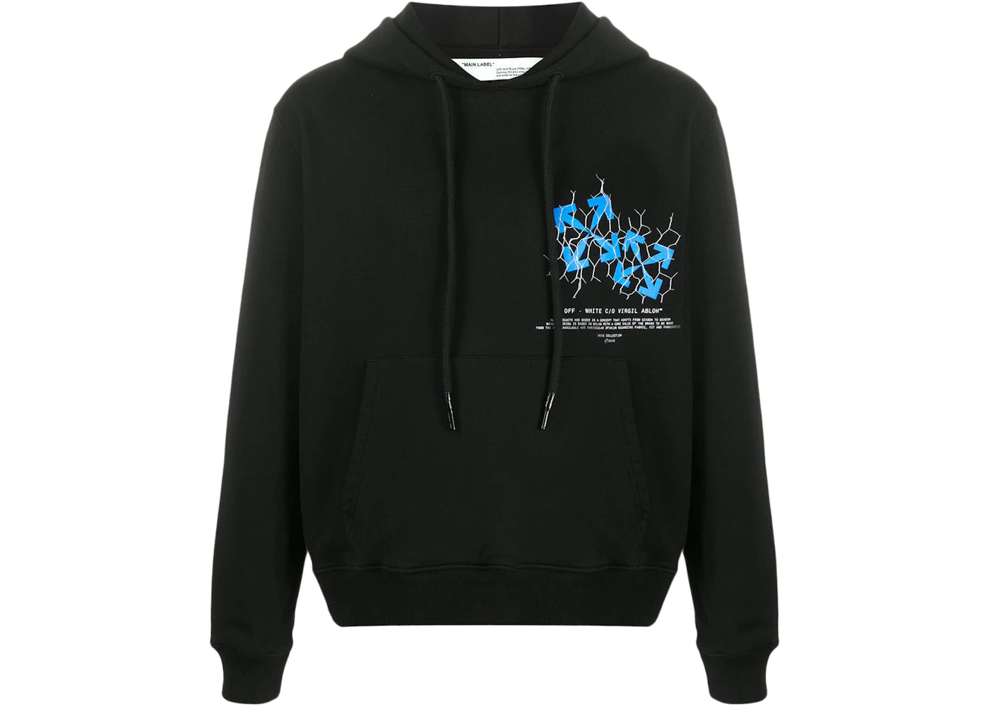 OFF-WHITE Fence Arrows Hoodie Black/Blue