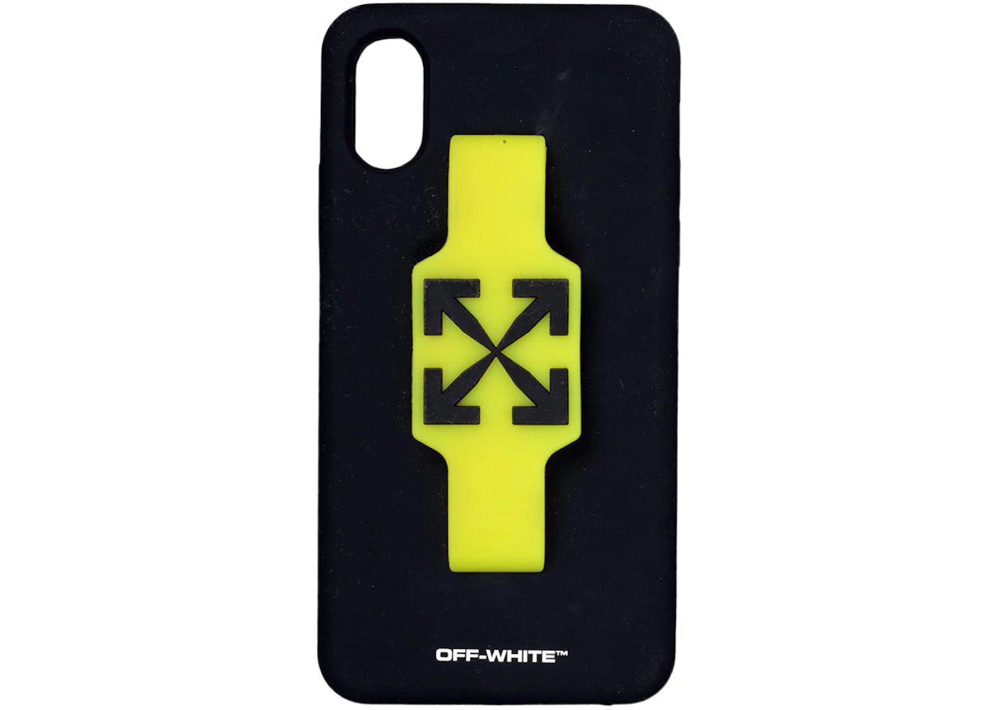 OFF-WHITE Finger Grip iPhone XR Case Black/Yellow