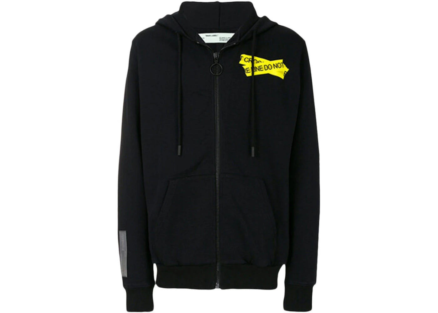 OFF-WHITE Firetape Arrow Zip Up Hoodie Black/Yellow