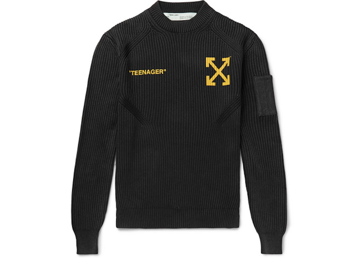 OFF-WHITE Flamed Bart Knit Sweater Black