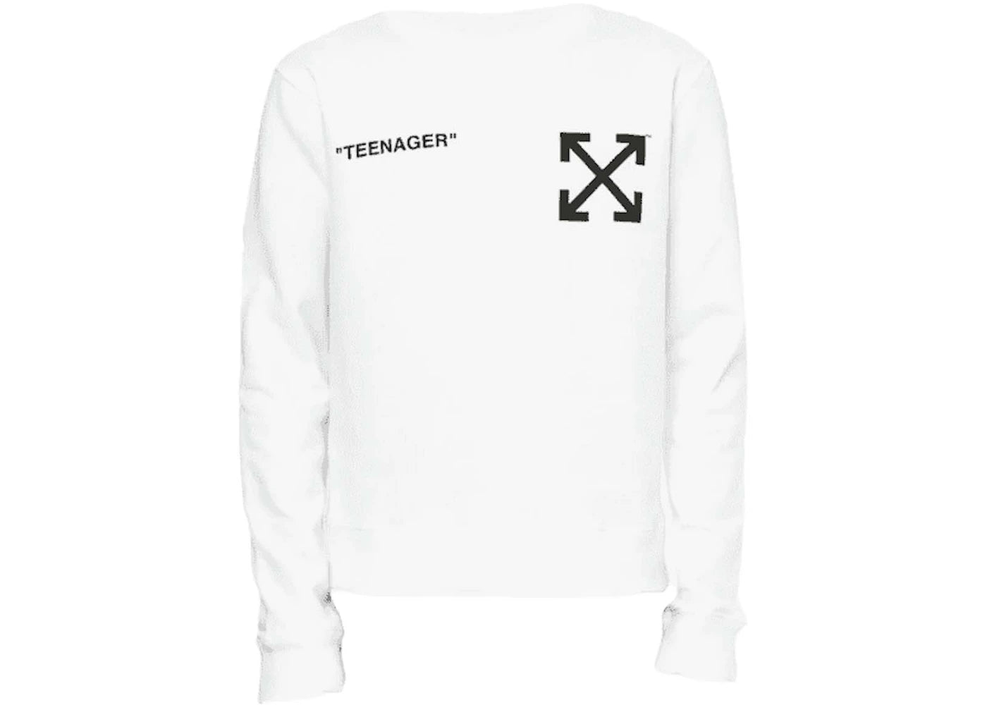 OFF-WHITE Flamed Bart Slim Crewneck White