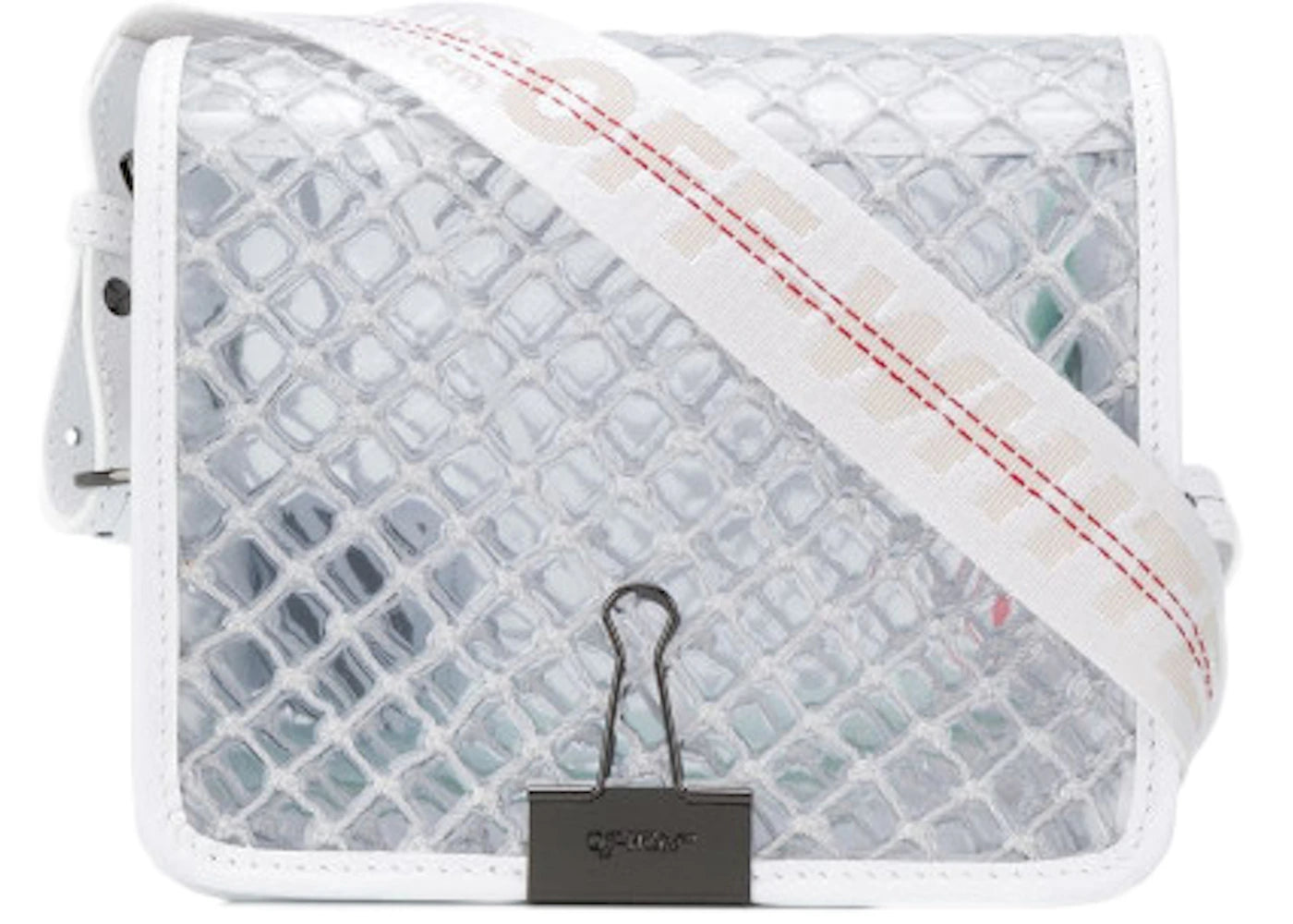 OFF-WHITE Flap Bag PVC Net White/Clear