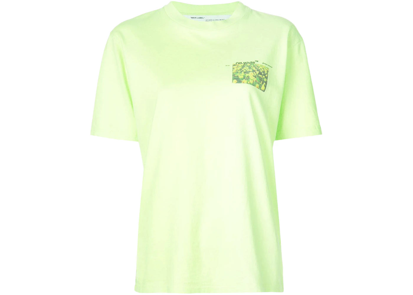 OFF-WHITE Floral Graphic T-shirt Green