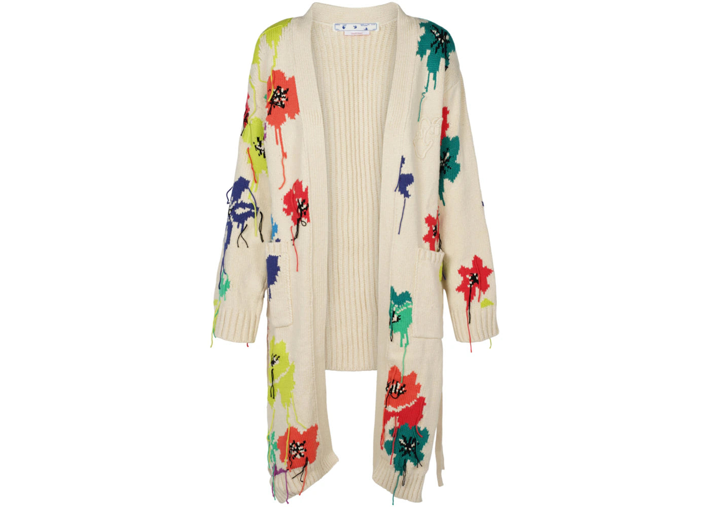 OFF-WHITE Floral Knitted Cardigan Multi