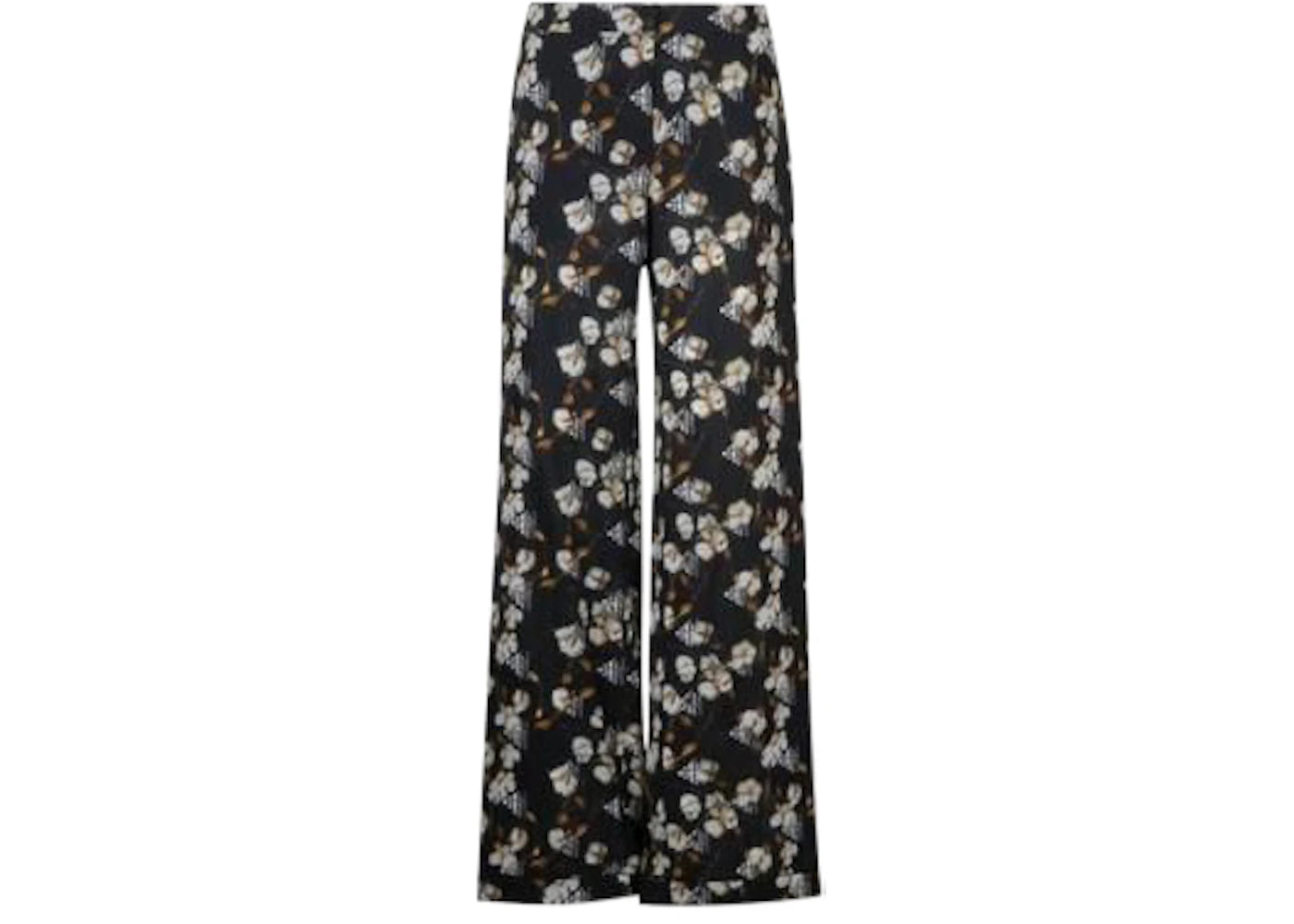 OFF-WHITE Floral Print Crepe Pajama Pants Black/Multicolor