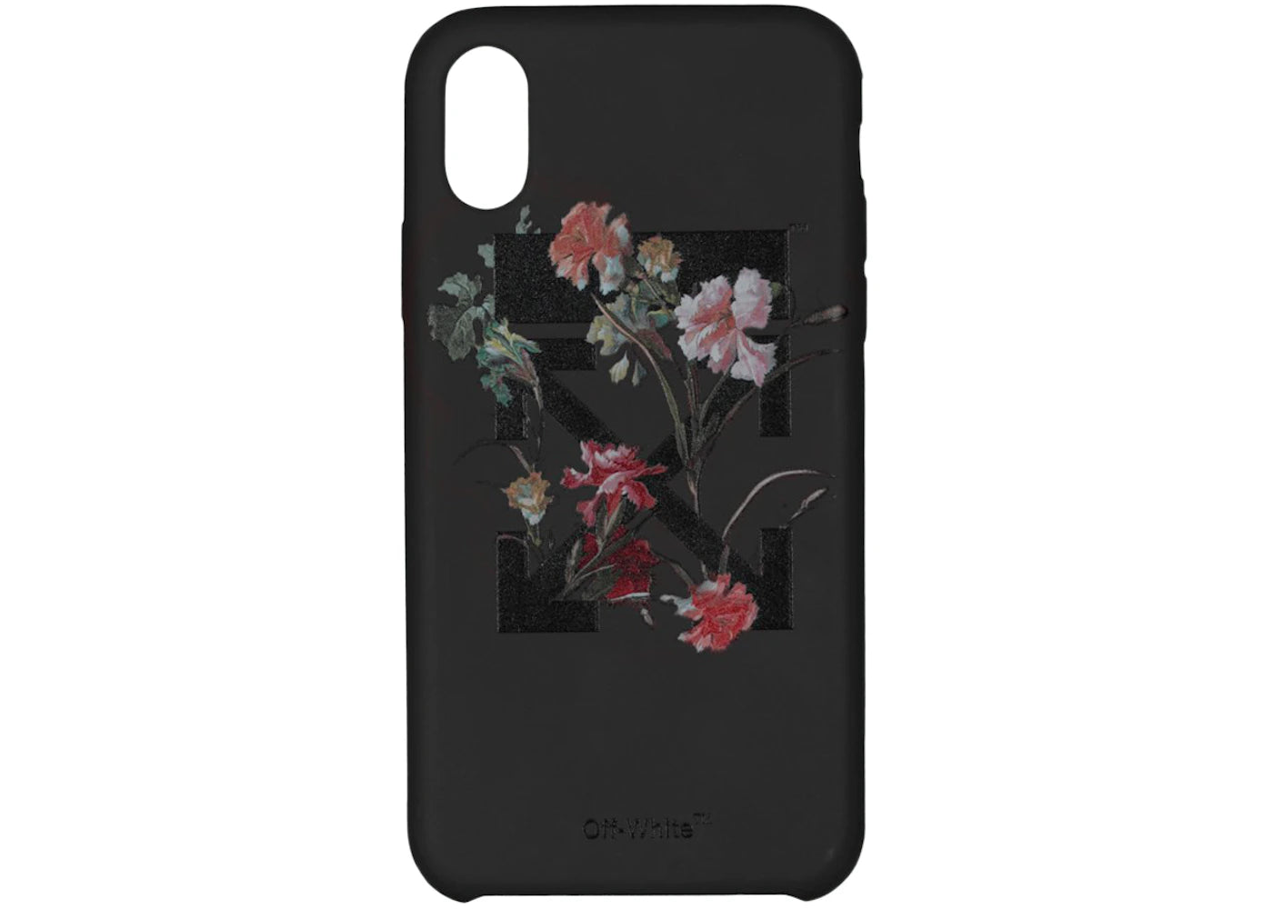 OFF-WHITE Flowers iPhone X Case Black/Bordeaux