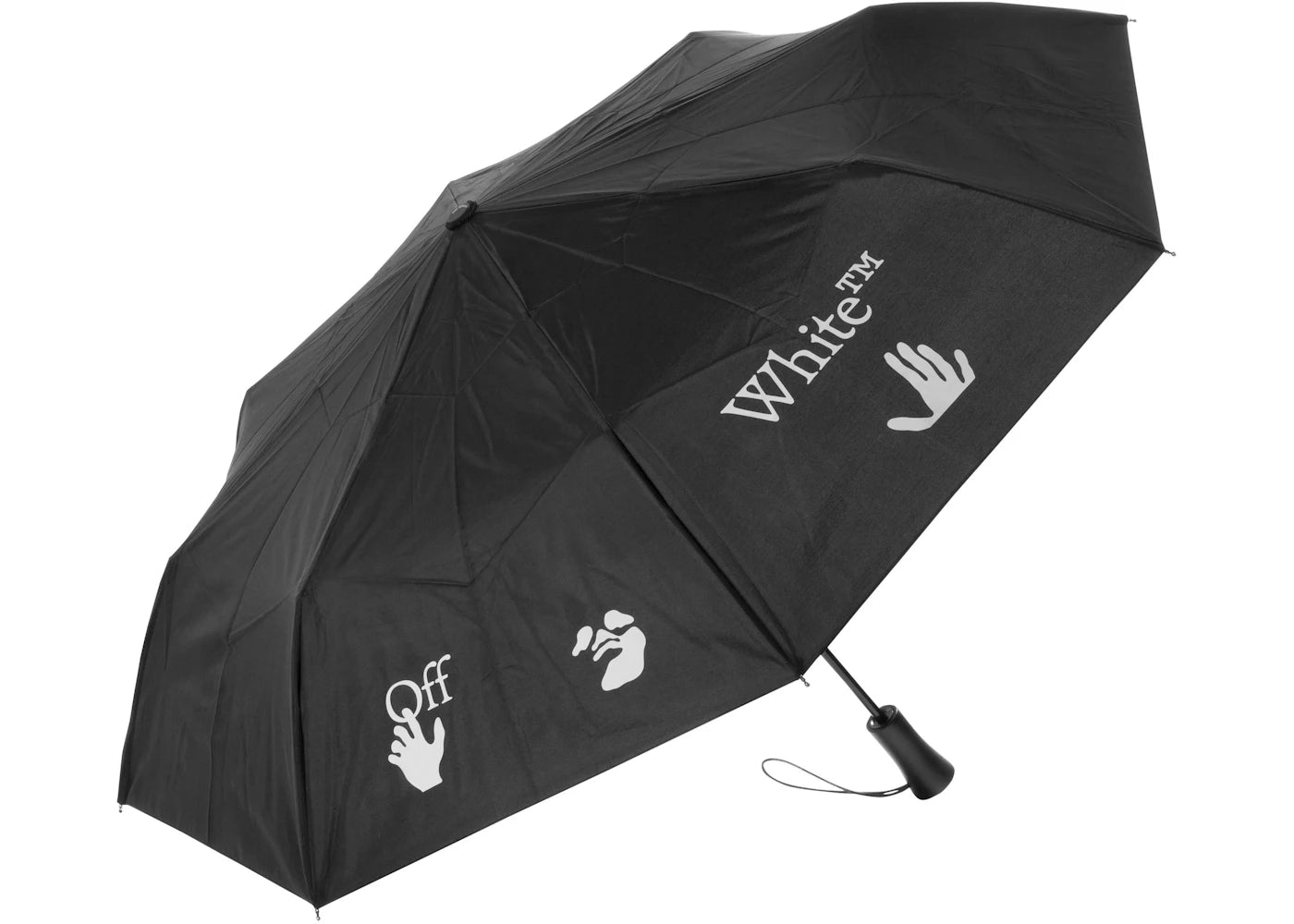 OFF-WHITE Foldable Umbrella Black/White