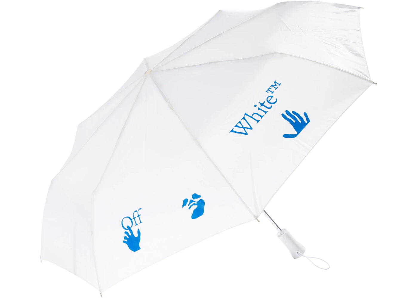 OFF-WHITE Foldable Umbrella White/Blue