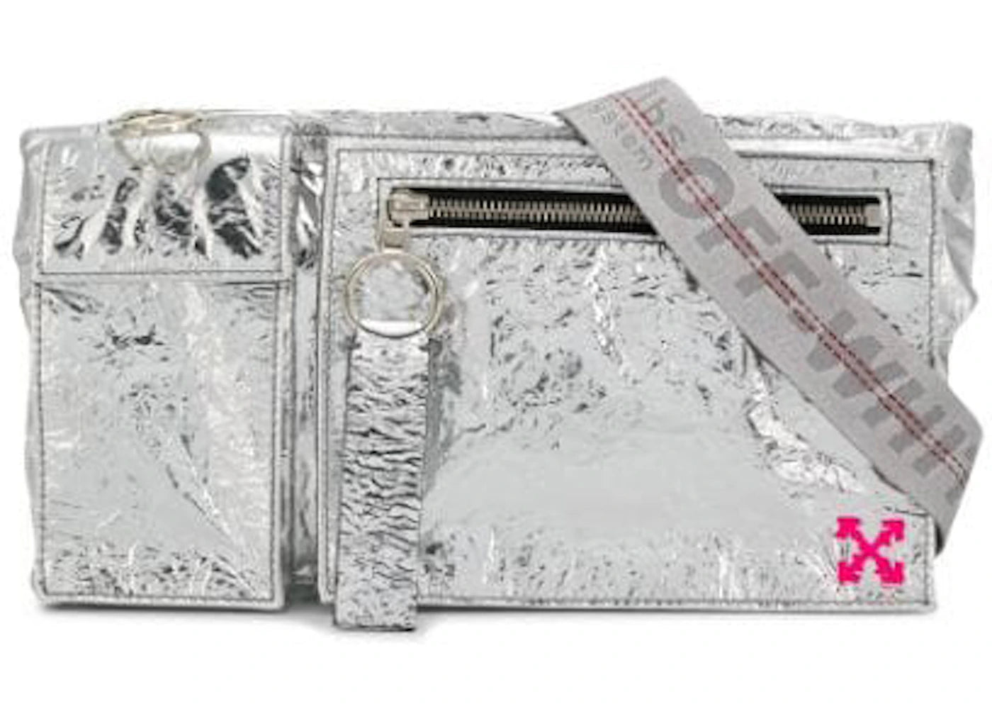 OFF-WHITE Froisse Belt Bag Silver