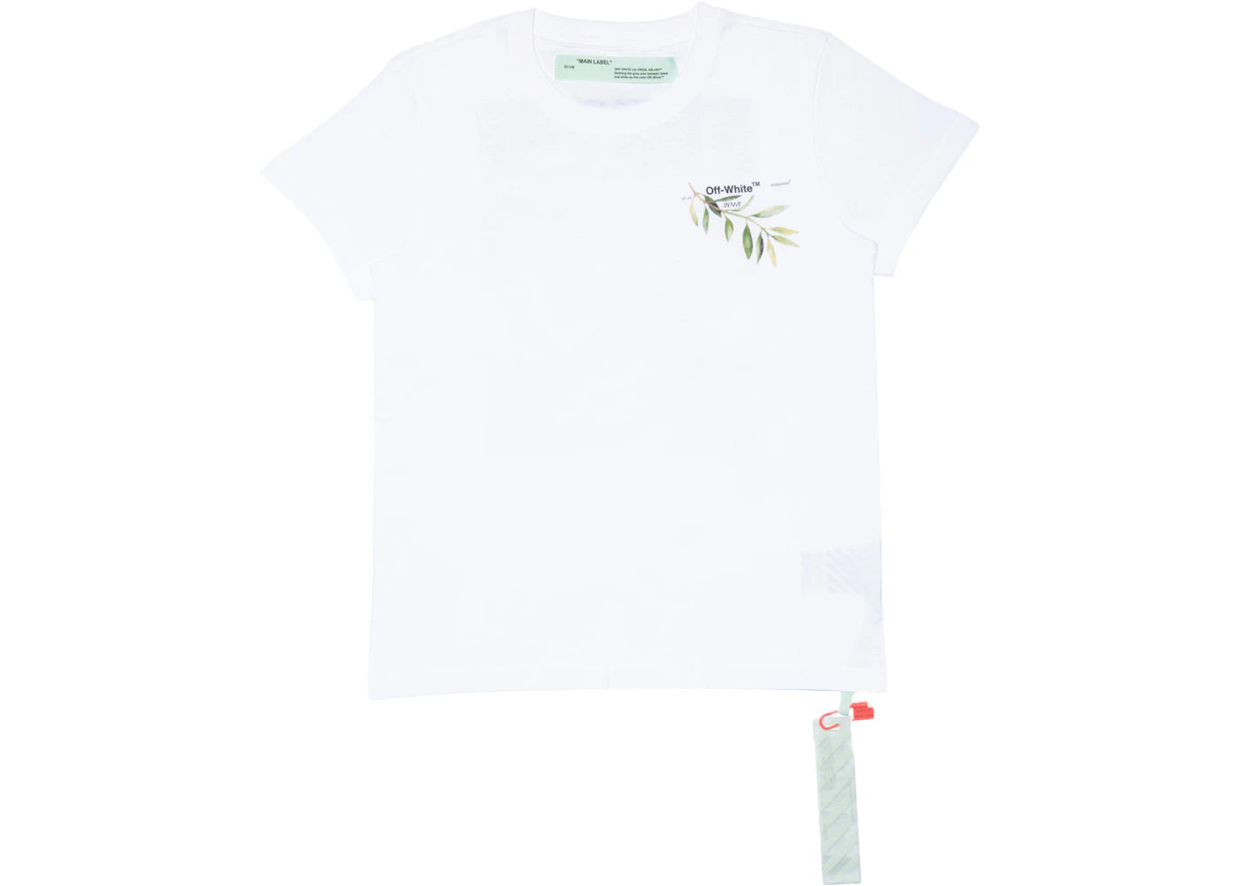 OFF-WHITE Gente Roma Graphic Leaf T-shirt White/Multicolor