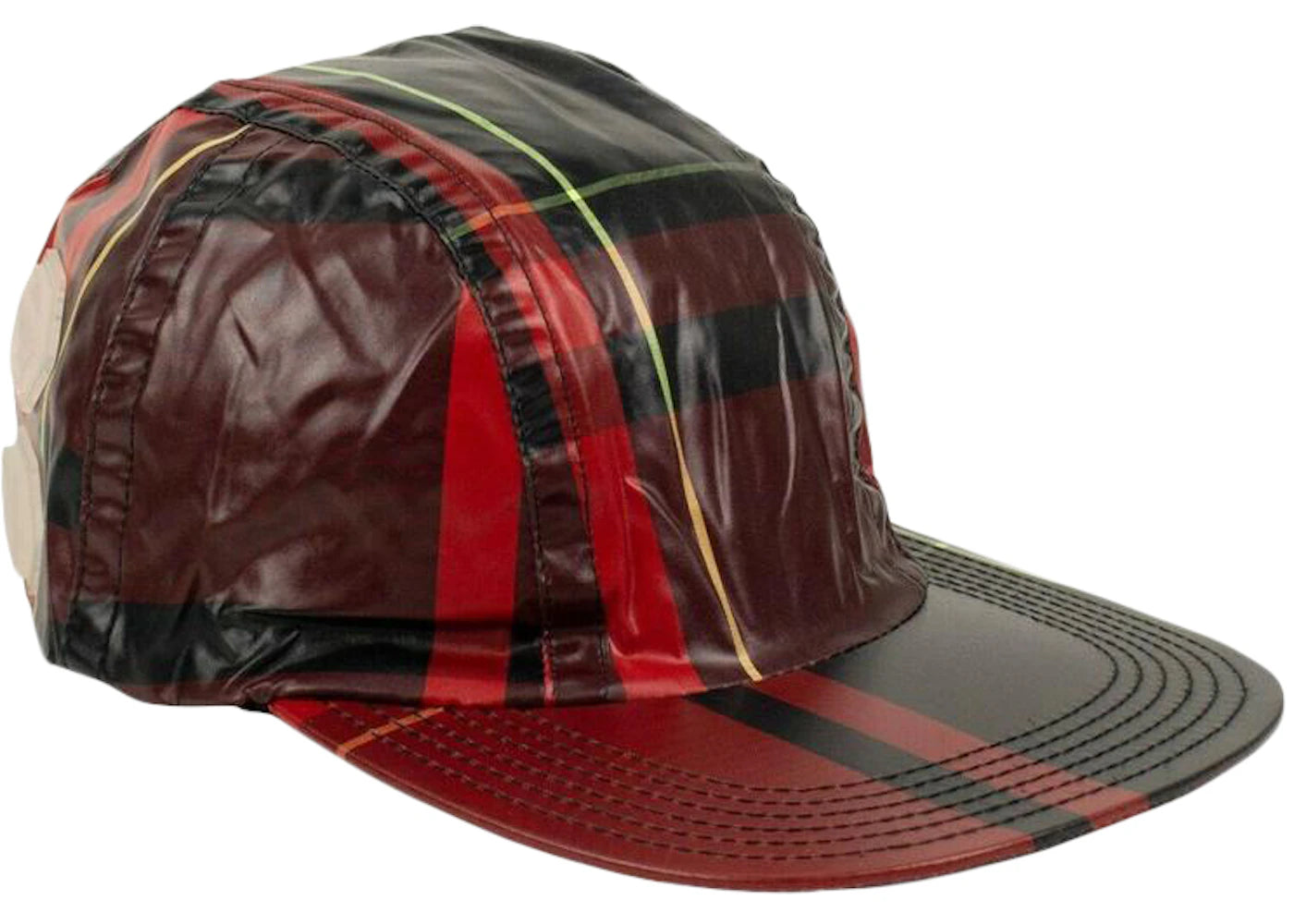 OFF-WHITE Glossy Baseball Hat Plaid/Red