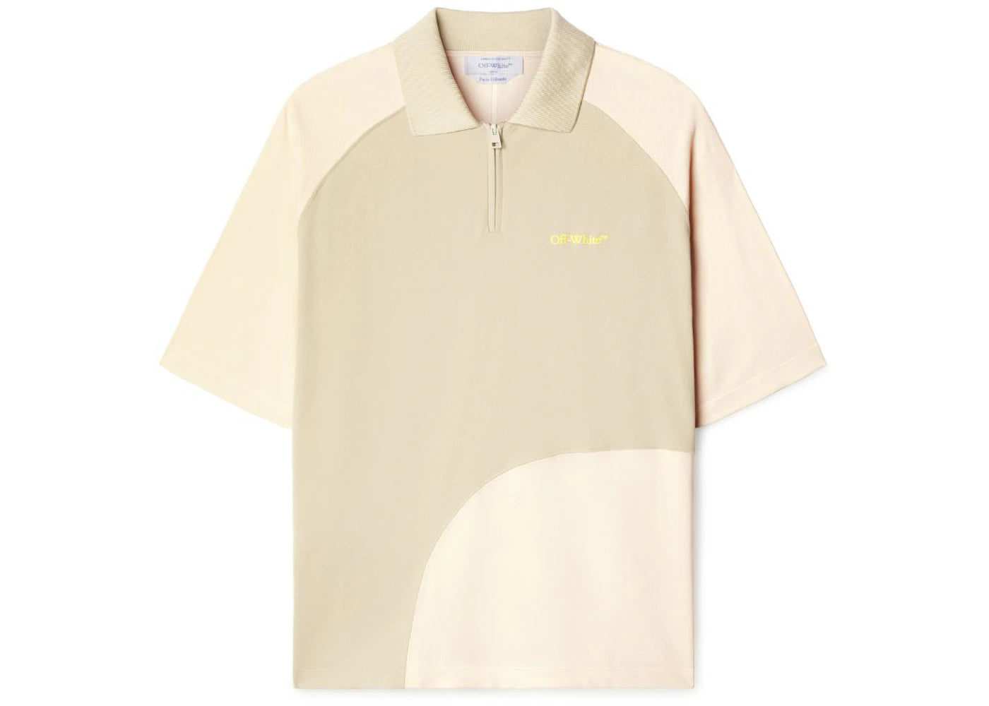 OFF-WHITE Golf Polo Shirt Beige/White