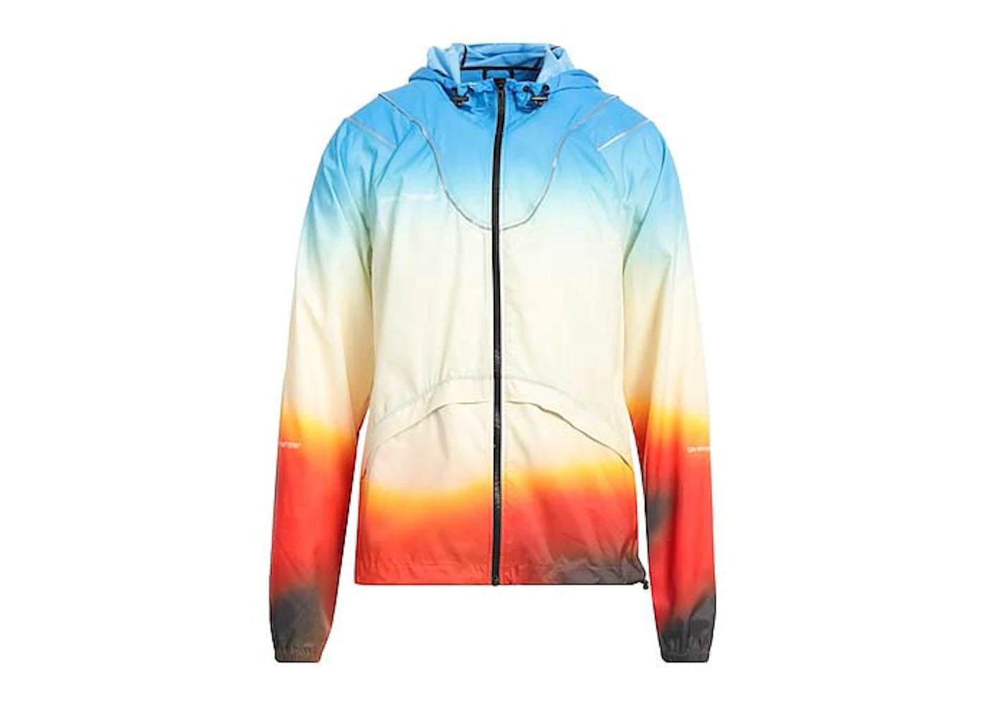 OFF-WHITE Gradient Hooded Jacket Blue/Yellow/Orange