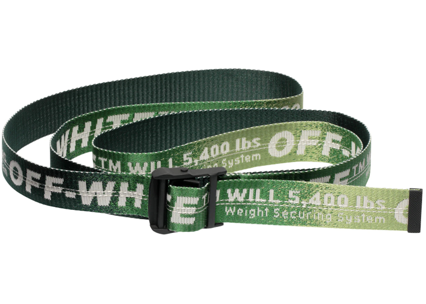 OFF-WHITE Gradient Industrial Belt Forest Green/Light Green