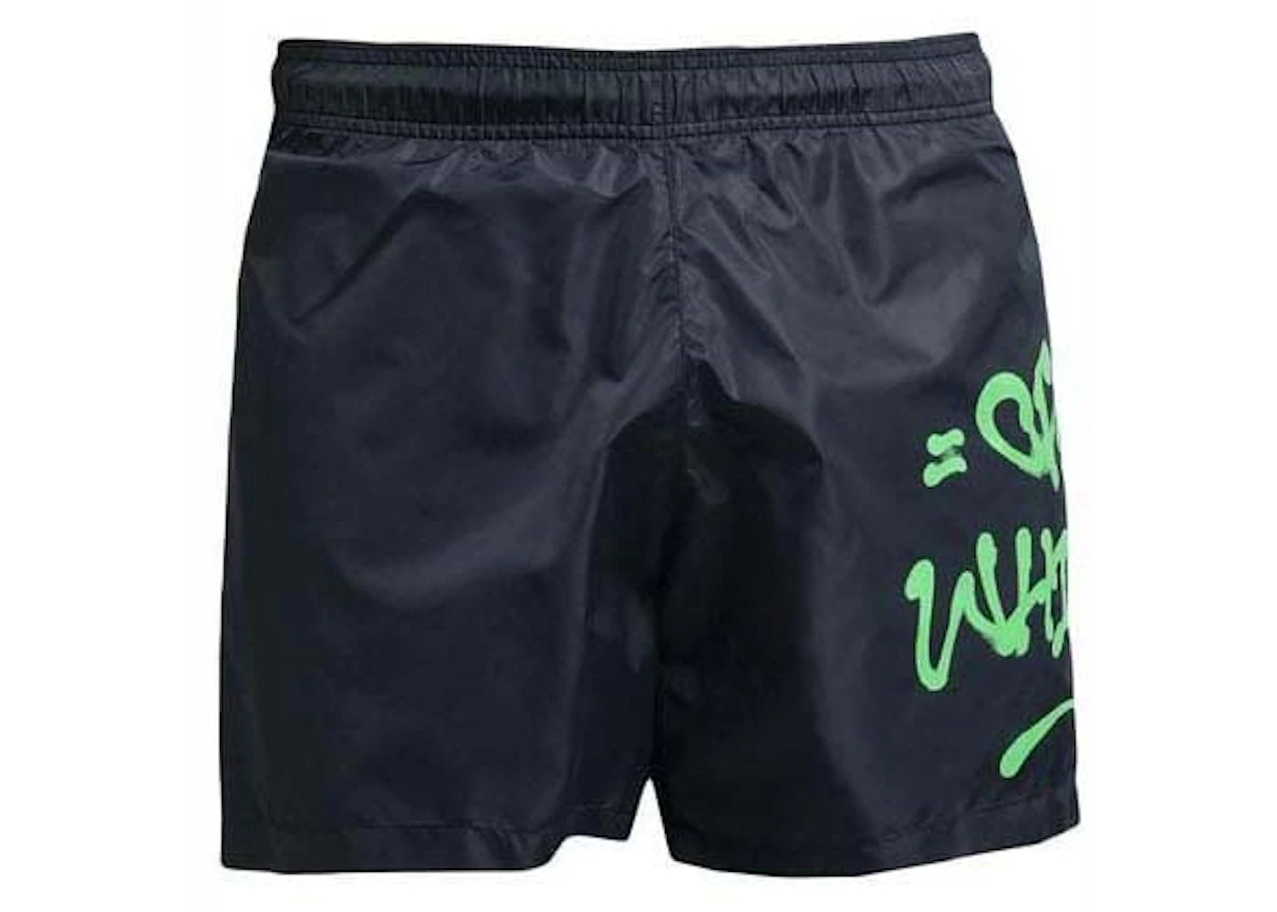 OFF-WHITE Graffiti Logo Swim Shorts Black/Green